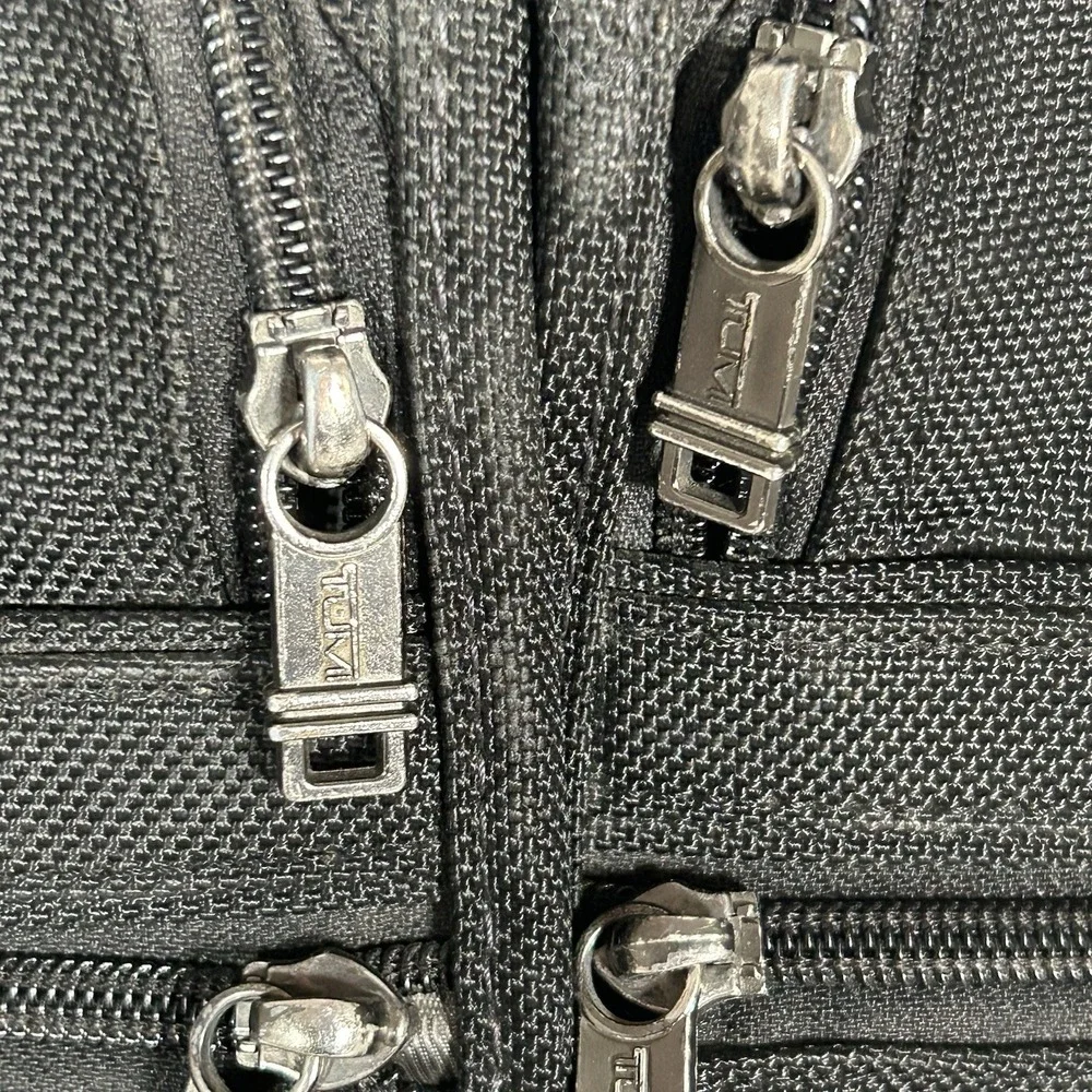 TUMI Alpha Expandable Organizer Brief Black FXT Ballistic Nylon 26031D4